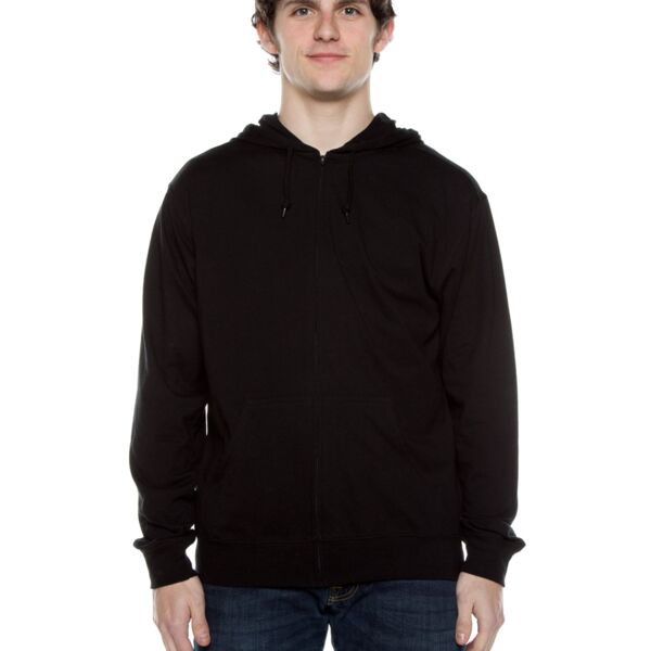 Unisex Jersey Long-Sleeve Full-Zip Hooded T-Shirt Thumbnail