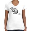 Women's Fine Jersey V-Neck Tee Thumbnail