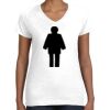 Women's Fine Jersey V-Neck Tee Thumbnail