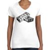 Women's Fine Jersey V-Neck Tee Thumbnail