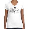 Women's Fine Jersey V-Neck Tee Thumbnail