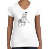 Women's Fine Jersey V-Neck Tee Thumbnail
