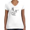 Women's Fine Jersey V-Neck Tee Thumbnail