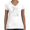 Women's Fine Jersey V-Neck Tee Thumbnail