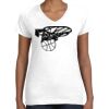 Women's Fine Jersey V-Neck Tee Thumbnail