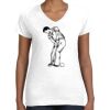 Women's Fine Jersey V-Neck Tee Thumbnail