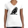 Women's Fine Jersey V-Neck Tee Thumbnail