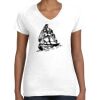 Women's Fine Jersey V-Neck Tee Thumbnail