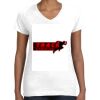 Women's Fine Jersey V-Neck Tee Thumbnail