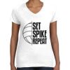 Women's Fine Jersey V-Neck Tee Thumbnail