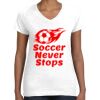 Women's Fine Jersey V-Neck Tee Thumbnail