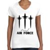 Women's Fine Jersey V-Neck Tee Thumbnail